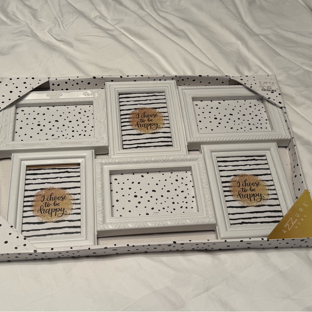 White and Black Multi-Photo Frame Set